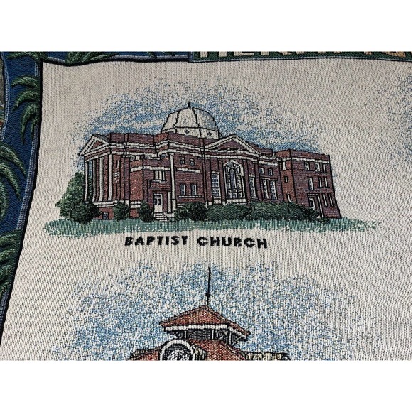 Mill Street Cotton Throw Blanket Winter Garden Fl Heritage Foundation Centennial - Picture 3 of 11